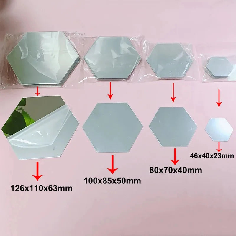 Prism — Hexagon Mirror Wall Accents (Set of 12)