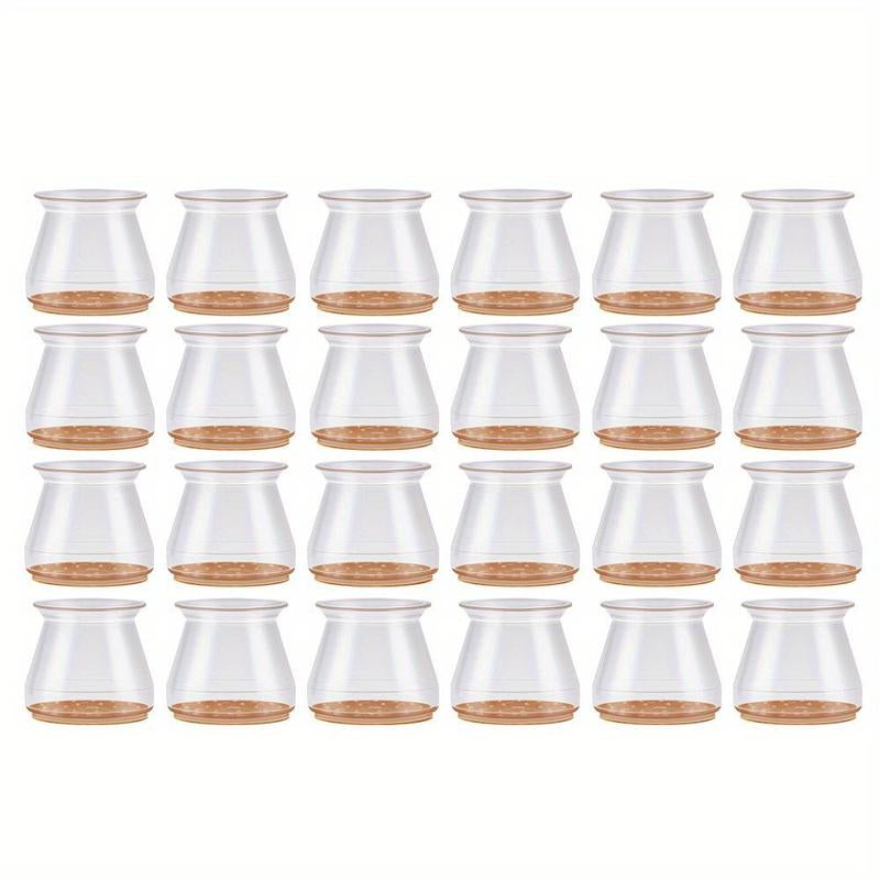 Chair Leg Floor Protector, 24Pcs Silicone Chair Leg Cover, Furniture Accessories for Home Living Room Bedroom Dormitory Hotel Office, Home Essentials