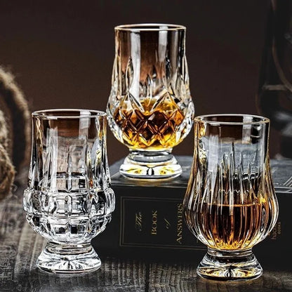 2pcs Light Luxury Whiskey Scotch Tasting Glass Crystal Glass Wine Cabinet Decoration Bar Party Supplies Wine Taster Perfect Gift