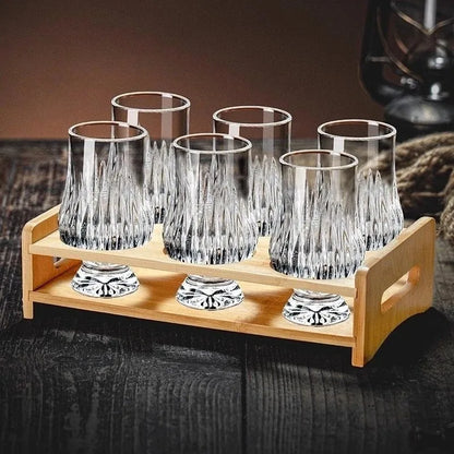 2pcs Light Luxury Whiskey Scotch Tasting Glass Crystal Glass Wine Cabinet Decoration Bar Party Supplies Wine Taster Perfect Gift