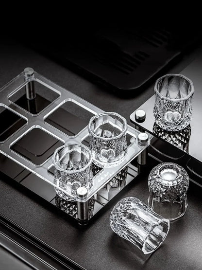 Aurora — Diamond Whiskey Glass Set (6pcs)