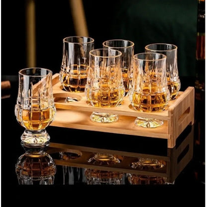 2pcs Light Luxury Whiskey Scotch Tasting Glass Crystal Glass Wine Cabinet Decoration Bar Party Supplies Wine Taster Perfect Gift