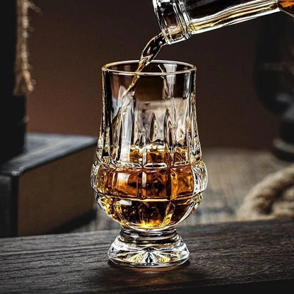 2pcs Light Luxury Whiskey Scotch Tasting Glass Crystal Glass Wine Cabinet Decoration Bar Party Supplies Wine Taster Perfect Gift