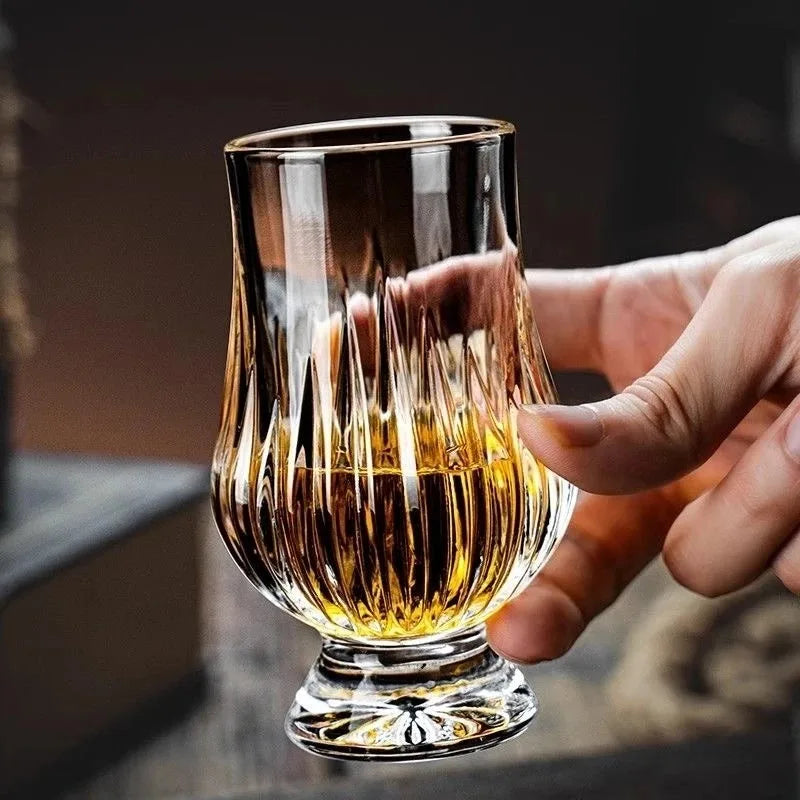 2pcs Light Luxury Whiskey Scotch Tasting Glass Crystal Glass Wine Cabinet Decoration Bar Party Supplies Wine Taster Perfect Gift