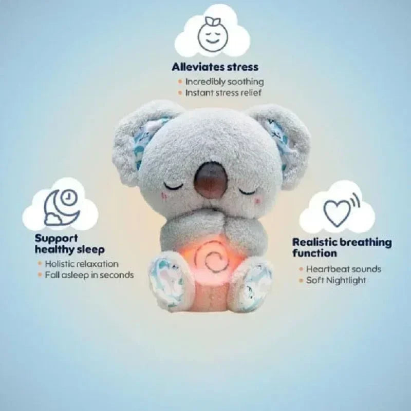 Breathing Otter Sleep and Playmate Otter Musical Stuffed Baby Plush Toy with Light Sound Newborn Sensory Comfortable Baby Gifts