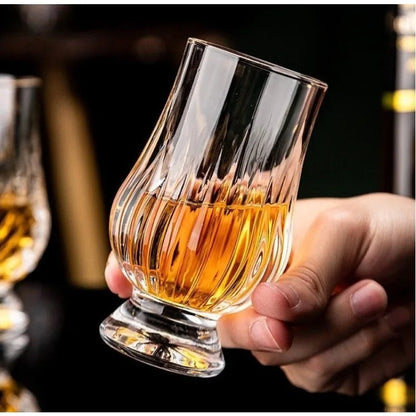 2pcs Light Luxury Whiskey Scotch Tasting Glass Crystal Glass Wine Cabinet Decoration Bar Party Supplies Wine Taster Perfect Gift