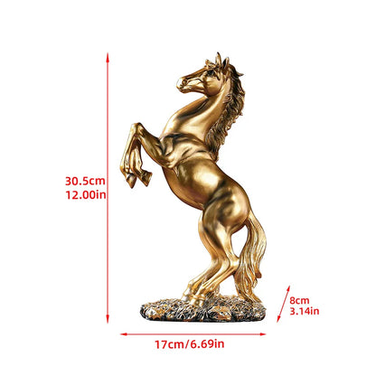 European Style Victory Horse Resin Statue — Home & Office Décor