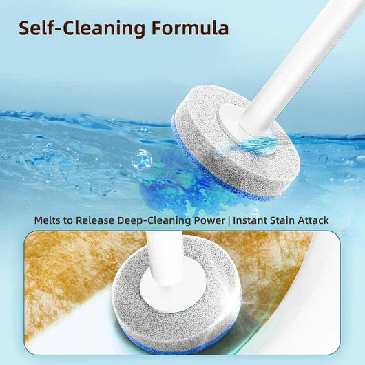 Disposable Toilet Brush Set – with Built-In Cleaner & 54 Refills